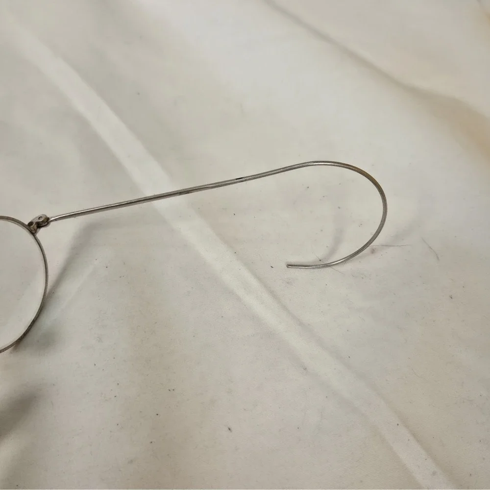 2 Antique Pair Wire Rimmed Glasses Spectacles Victorian Late 19th Early 20th VTG